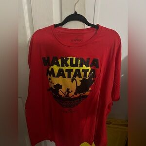 Disney Red Hakuna Matata Lion King Tee